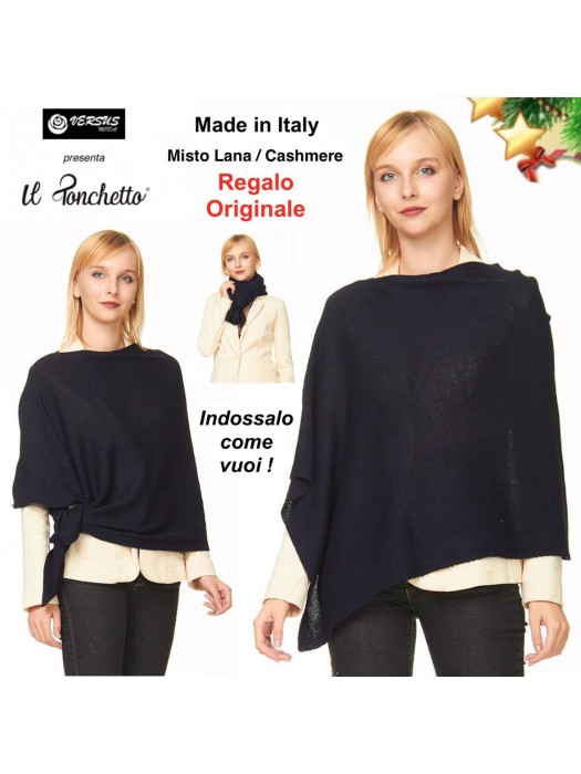 Il Ponchetto Coprispalle Donna Multifunzione Woman Poncho Cape CC-PONC20-032